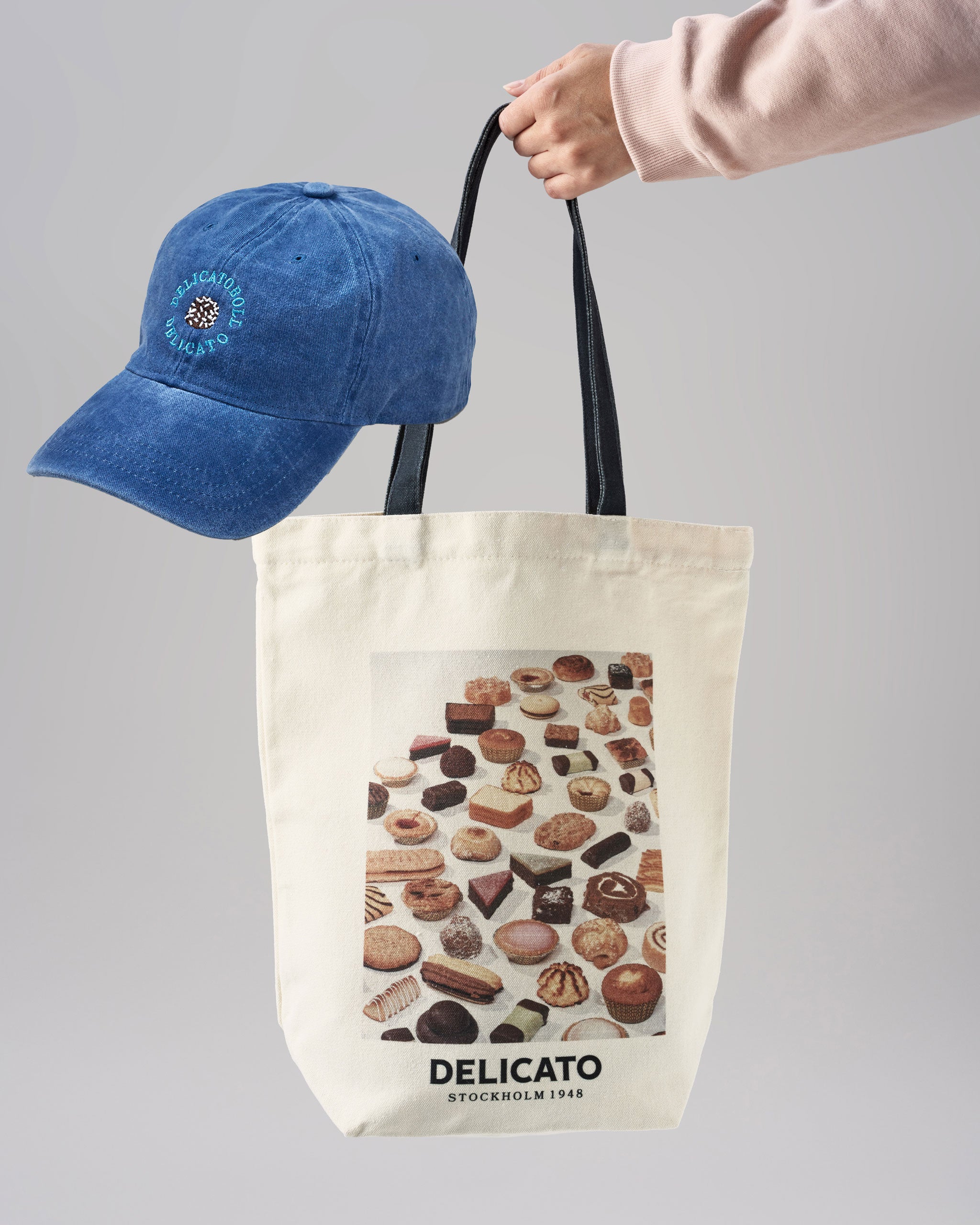 Totebag Retro + Keps Delicatoboll