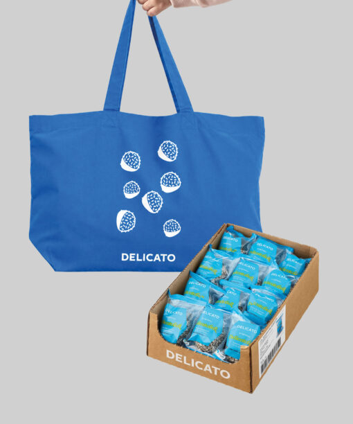 STRANDVÄSKA + DELICATOBOLL 25PACK
